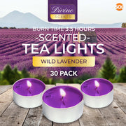 30Pk Scented Tea Lights Candles | Various Perfumes 4 Hour Burn Night T Tealights