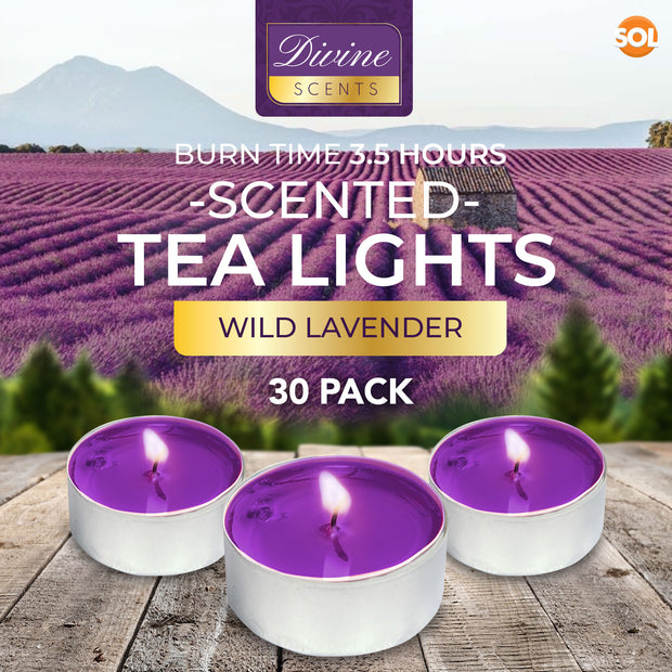 30Pk Scented Tea Lights Candles | Various Perfumes 4 Hour Burn Night T Tealights