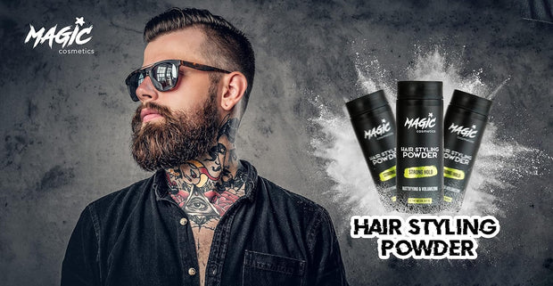 Hair Styling Powder 20Gr | Unisex Root Hair Styling Powder | Matt Look | Anti-Gravity Powder Styler & 031 Hair Beard Styling Comb | Flexible | Anti-Static Handle | for Hair and Beard