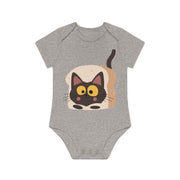 Baby Organic Short Sleeve Bodysuit - Cat loaf