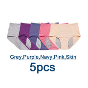 5Pcs/Set Leak Proof Menstrual Panties Women Period Underwear Sexy Pants Physiological Underwear plus Size Waterproof Briefs&Gift