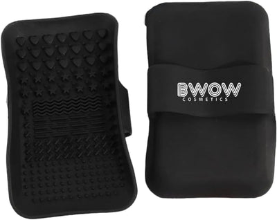 LUXCLEAN PRO Makeup Brush Cleaning Mat Pad | Silicone | Latex Free | Makeup Brush Handheld Cleaner | Textured Surface for All Styles of Brushes and Bristles | Precise Clean Brushes