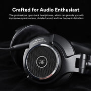 Oneodio Monitor 80 Professional Studio Headphones Open Back 250Ω over Ear Audiophile Headset Wired Headphones with Hi-Res Audio