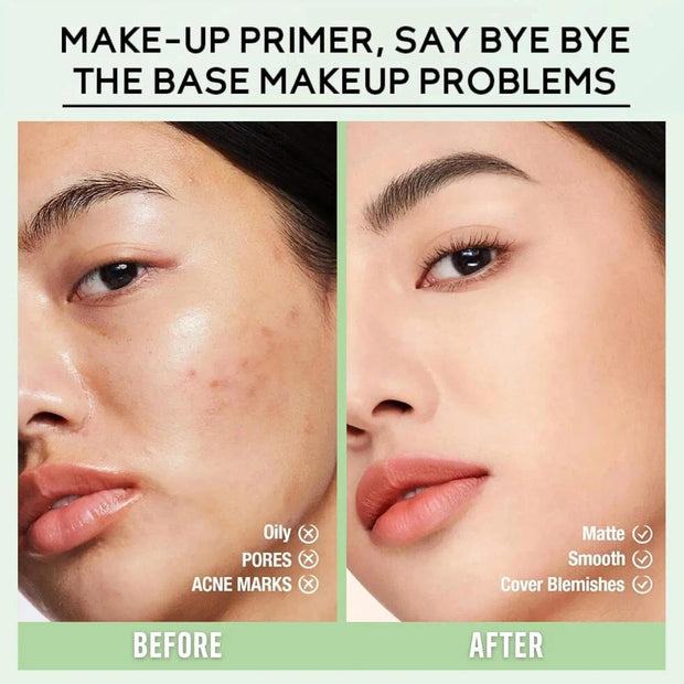 Green Colour Corrector Primer Makeup, Anti-Redness Face, Grips Makeup to Last, for Red & Blemished Skin, Pore Minimizer, Hydrating Make Up, Balance Skin Tone