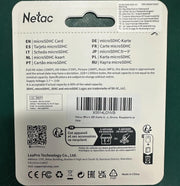 Netac 32GB Microsdhc Memory Card, Micro SD Card R/W up to 90/10Mb/S, TF Card 4K Full HD Video Recording, UHS-I, C10, U1, A1, V10, for Camera, Smartphone, Security System, Drone, Dash Cam, Gopro