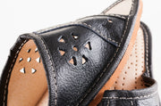 Lady'S Women Flip Flop Leather Slippers Orthopedic Insole Shoes Sandals Black