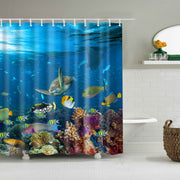 New Waterproof Polyester Fabric Bathroom Shower Curtain Sheer Panel 12 Hooks