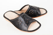Lady'S Women Flip Flop Leather Slippers Orthopedic Insole Shoes Sandals Black