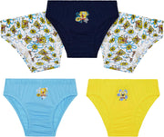 SPONGEBOB SQUAREPANTS Boys Underwear Briefs, Comfy Breathable Cotton Pants for Kids - Pack of 5