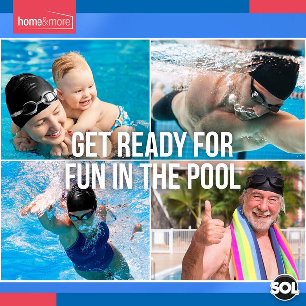 Black Swimming Cap Adult | Ladies Womens Mens Pool Swim Hat Waterproof Silicone