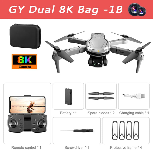 Xiaomi New V88 Mini Drone 8K HD Dual Camera Optical Flow Positioning WIFI GPS Omnidirectional Obstacle Avoidance Quadrotor Toy