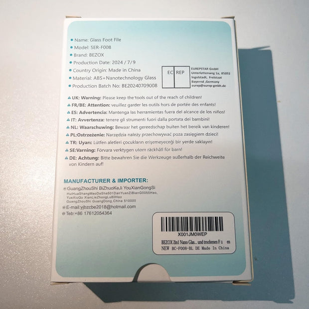 BEZOX 2In1 Nano Glass Foot File for Foot Spa, Home Salon -Highly Effective Callus Remover Wake up Velvety Feet