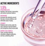 7Days Eye Cream with Hyaluronic Acid - Korean Skincare - Eye Cream for Dark Circles and Puffy Eyes - anti Aging Eye Bags Remover - anti Wrinkles Eye Gel with Cooling Massager