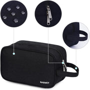 Travel Toiletry Wash Bag for Men and Women Traveling Dopp Kit Shaving Bag for Toiletries Accessories (Black)
