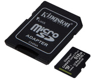 Kingston Micro SD Card 32GB 64GB 128GB 256 Class 10 SDXC Phone Memory & Adapter