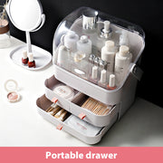 Xlarge Cosmetic Skincare Organiser Tabletop Make-Up Storage Case 2 Drawers Box