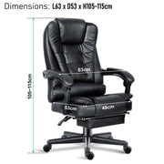 Massage Office Chair Gaming Computer Desk Swivel Recliner Chair Leather Footrest