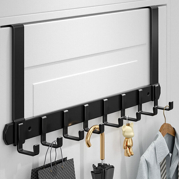 Over the Door 8 Hooks Bathroom Organizer Rack Clothes Coat Hat Towel Hanger