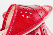 Lady'S Women Flip Flop Leather Slippers Orthopedic Insole Shoes Sandals RED