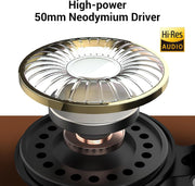 Oneodio over Ear Headphone Studio Wired Bass Headsets with 50Mm Driver, Foldable Lightweight Headphones with Shareport and Mic for DJ Recording Monitoring Mixing Podcast Guitar PC TV