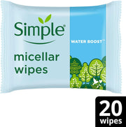 Kind to Skin Hypoallergenic Micellar Biodegradable Cleansing Wipes for Sensitive Skin 20 Wipes (Pack of 3)