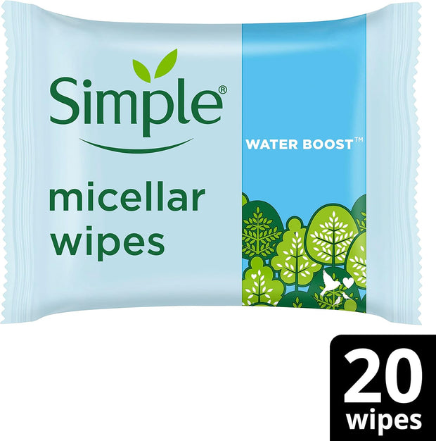 Kind to Skin Hypoallergenic Micellar Biodegradable Cleansing Wipes for Sensitive Skin 20 Wipes (Pack of 3)