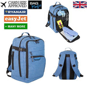 RYANAIR 40X20X25Cm EASYJET Underseat Cabin Approved Backpack Rucksack Travel Bag