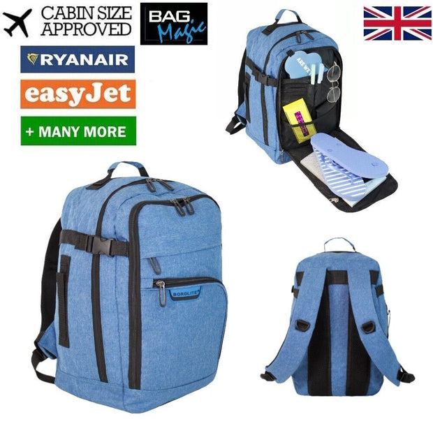 RYANAIR 40X20X25Cm EASYJET Underseat Cabin Approved Backpack Rucksack Travel Bag