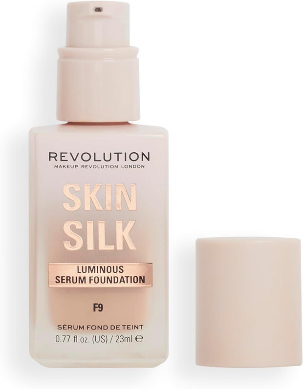 Makeup Revolution, Skin Silk Serum Foundation, Light to Medium Coverage, Contains Hyaluronic Acid, F7, 23Ml