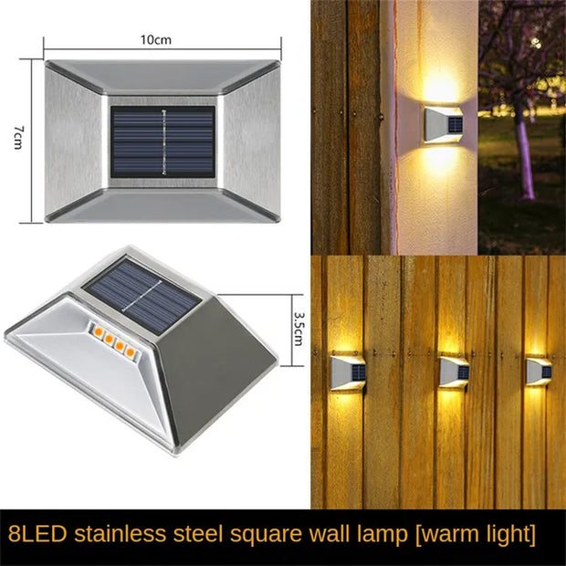 Solar Lights Outdoor LED Solar Lamps IP65 Waterproof for Garden Decoration Balcony Yard Street Wall Decor Lamps Gardening