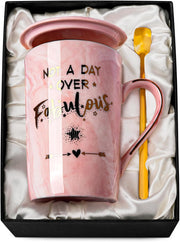 Fathers Day Birthday Gifts for Dad from Daughter Son - World'S Best Dad - Daddy Mug Printed with Gold, Funny Father'S Presents, 14Oz Grey Ceramic Gold Print Coffee Cup, Lid Spoon Card, Nice Gift Boxed