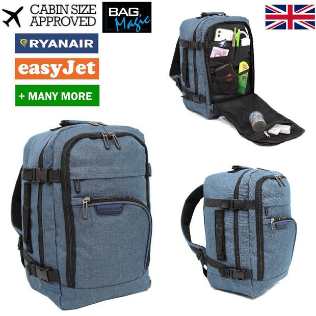 RYANAIR 40X20X25Cm EASYJET Underseat Cabin Approved Backpack Rucksack Travel Bag