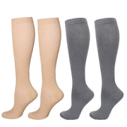 1/2Pair Knee High 20-30Mmhg Compression Graduated Support Socks Men'S Women'S