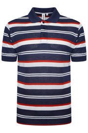 Mens Striped Polo Shirt Short Sleeve Pique T Shirt Premium Designer Summer Top