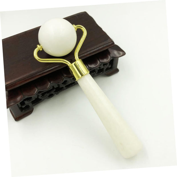 Jade Face Roller Jade Facial Roller Skin Care Tools Massager Walker Skin Care Massage Tool Facial Massage Tool the Face Roller White Face Massager Roller Guasha Tool