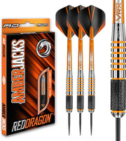 RED DRAGON Amberjack Series Darts Set with Flights and Shafts (Stems)