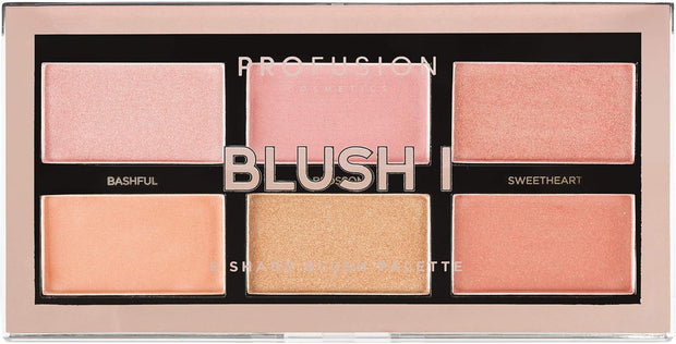 Profusion Cosmetics Blush III 6 Shade Blush Palette Lightweight, Smooth and Blendable