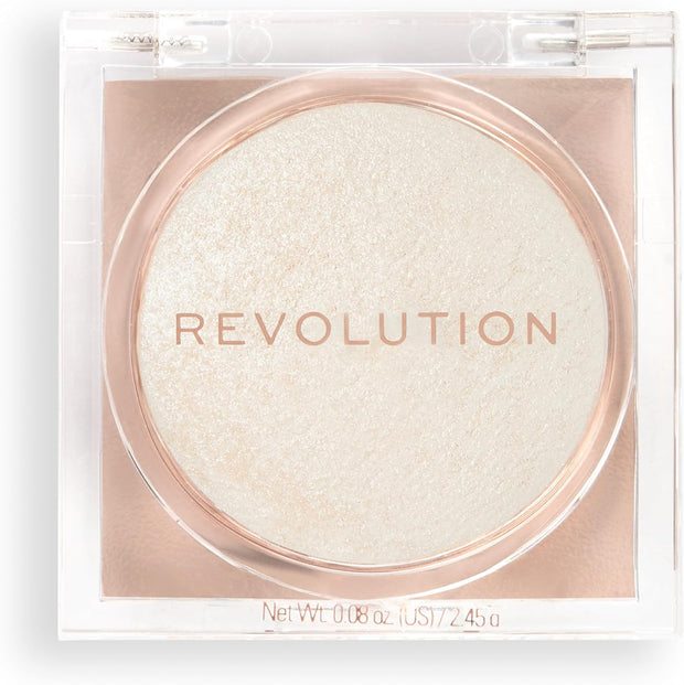 Makeup Revolution Beam Bright Highlighter, All over Face Glow, Powder to Liquid Formula, 5 Different Shades, Rose Lustre