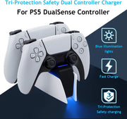 Mcbazel Dual USB Charger Staion for PS5 Controller Dualsense Controller Charging