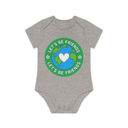 Baby Organic Short Sleeve Bodysuit - Let's be friends