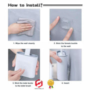 Toilet Brush & Toilet Brush Holdersilicone Soft TPR Cleaning Brush Full Set 2PK