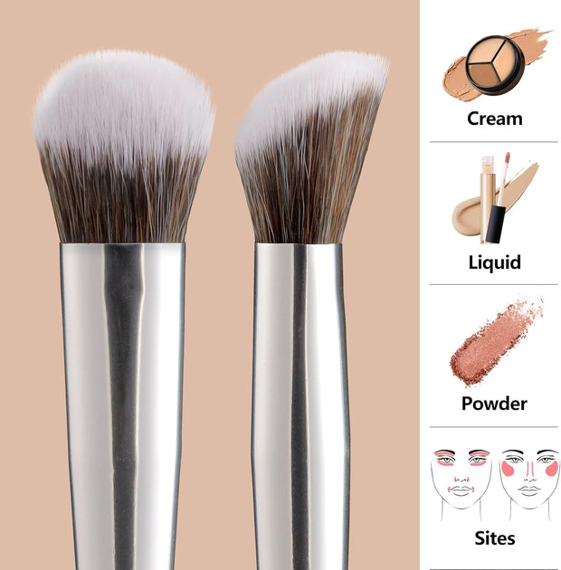 Albeaut Concealer Brush, Angled Brightening Concealer Makeup Brush under Eye Blending Brush Kitten Paw (189 Concealer)