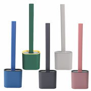 Toilet Brush & Toilet Brush Holdersilicone Soft TPR Cleaning Brush Full Set 2PK
