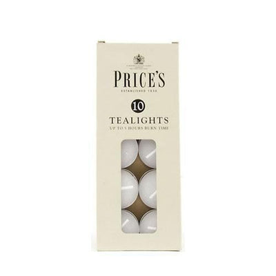 10X Prices Tealights Candles White Unscented Tea Lights Candle 4-Hour Burn Time