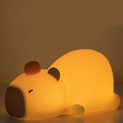 Capybara Cute Silicone LED Cartoon Night Light USB Rechargeable Dimming Sleep Night Lamp for Children'S Room Decor Birthday Gift