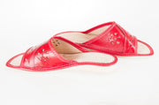 Lady'S Women Flip Flop Leather Slippers Orthopedic Insole Shoes Sandals RED