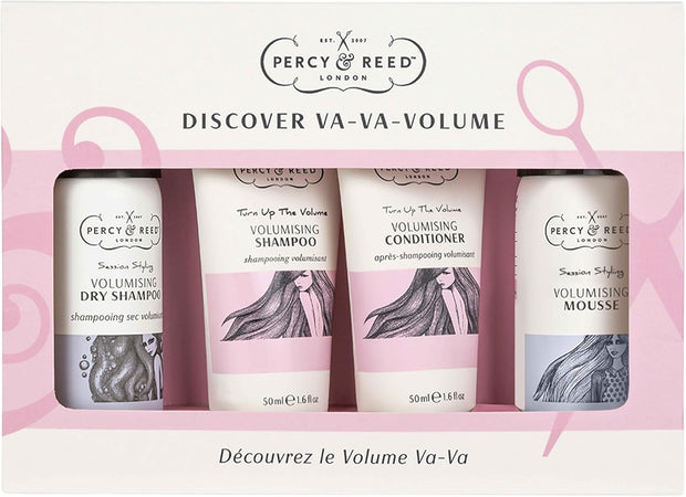 Percy & Reed Turn up the Volume Volumising Shampoo and Volumising Conditioner, Lightweight Formula Builds Body for Big Bouncy Weightless Hair - Fuller and Thicker Hair. Free from Silicones & Parabens