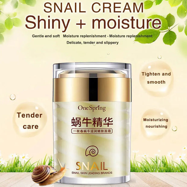 Snail Face Cream + Retinol Eye Massage Roller Serum 2Pcs Moisturizing Eye Bag Face Cream Korean Skin Care Products