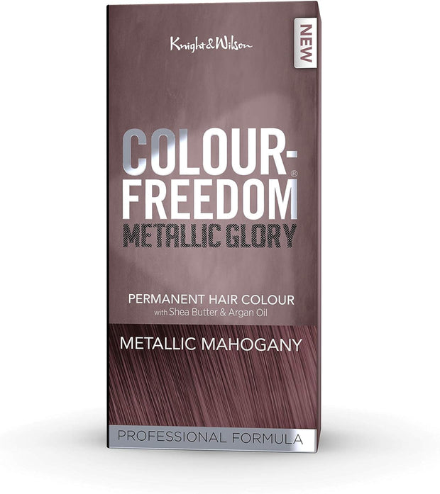 Colour Freedom Metallic Permanent Silver Violet Conditioning Hair Dye. Infused with Shea Butter and Argan Oil for Ultra Glossy Conditioned Hair. 100% Grey Coverage. by Knight & Wilson.