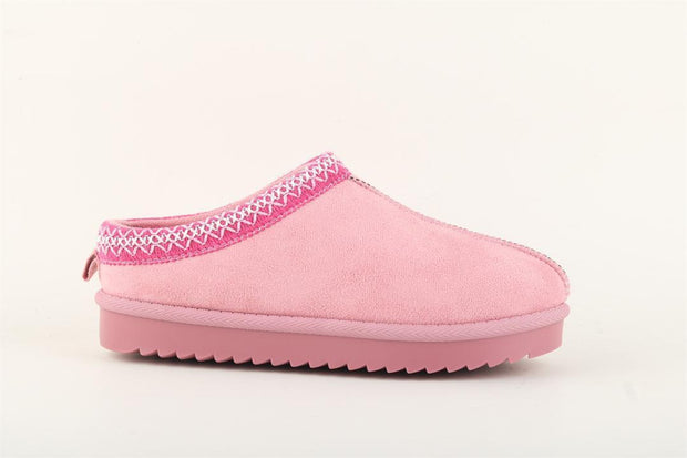 Womens Ladies Slippers Boots Shoes in Out Door Slip on Warm Faux Fur Lined Sizes